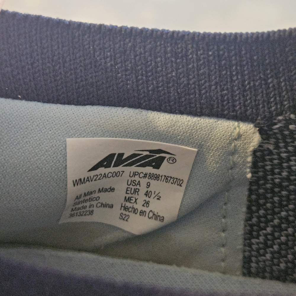 Avia Blue Slip On Sneakers Arch Support Sz 9 - Picture 8 of 8